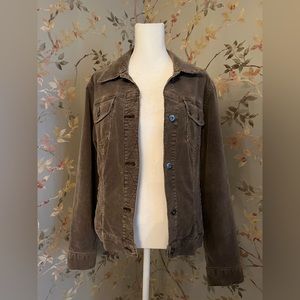 Gloria Vanderbilt Corduroy Jacket Taupe Color Size Large